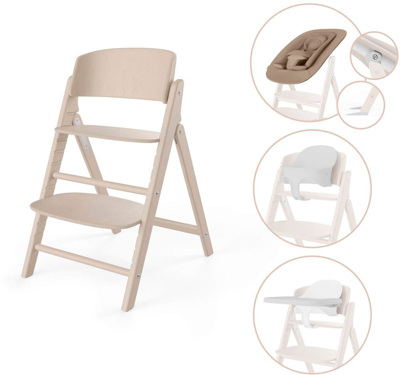 Cybex Click & Fold Højstol 4-in-1, All Natural Cybex Click & Fold Højstol 4-in-1, All Natural