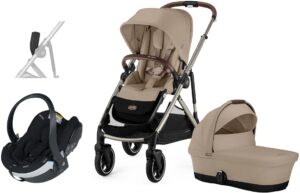 Cybex GAZELLE S Duovogn inkl. BeSafe iZi Go Modular X2 Autostol Baby, Almond Beige/Taupe