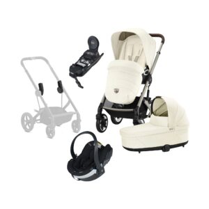 Cybex TALOS S Lux Duovogn inkl. BeSafe iZi Go Modular X2 i-Size Autostol Baby & Base, Seashell Beige/Taupe