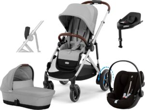 Cybex e-GAZELLE S Duovogn inkl. Cloud G i-Size Plus & Base, Stone Grey