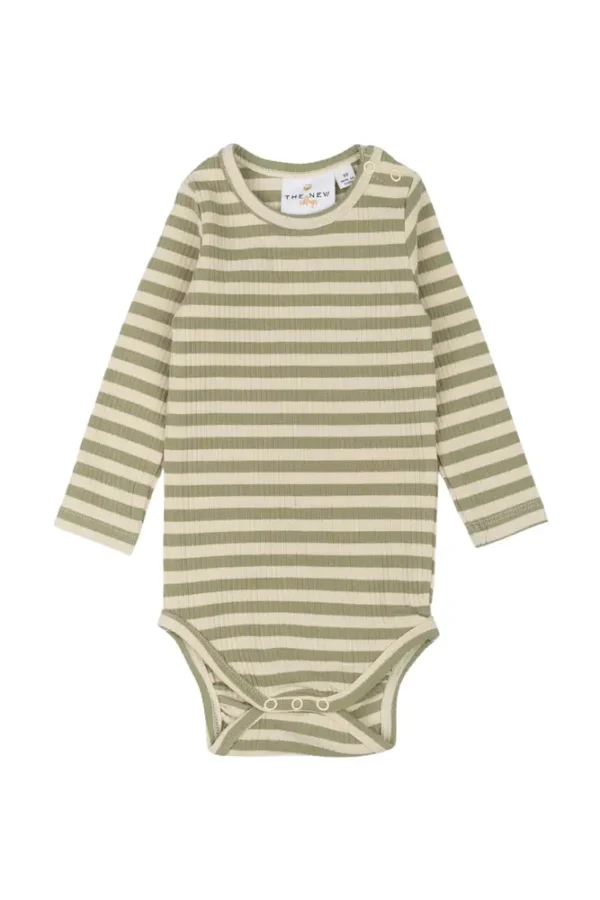 Fro Uni Rib Body langærmet - Tea striped - 80