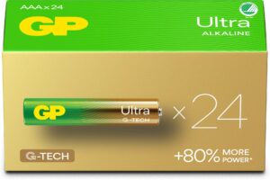 GP Ultra Alkaline G-TECH AAA/LR03 Batterier Svanemærket 24-Pak