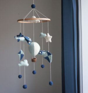 Gamcha Uro med Flyvemaskine, Drager og Luftballon - Mørkeblå