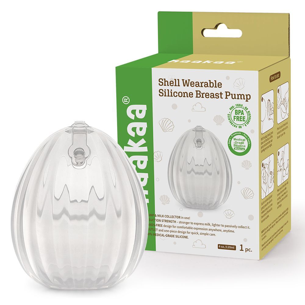 Haakaa Shell Bærbar silikone brystpumpe 1stk 120ml Haakaa Shell Bærbar silikone brystpumpe 1stk 120ml