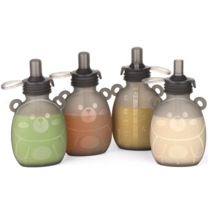 Haakaa Silikone Opbevaringsposer til smoothie 4 stk. (170ml)
