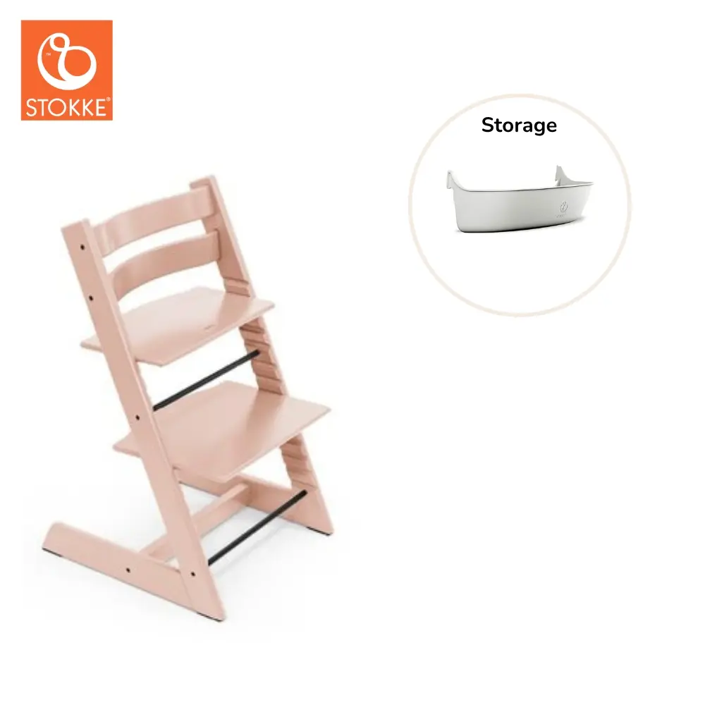 Højstol inkl. storage opbevaring - serene pink Højstol inkl. storage opbevaring - serene pink