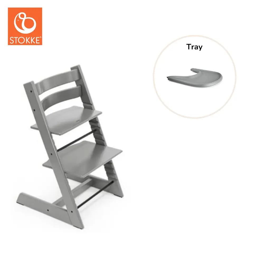 Højstol inkl. tray - storm grå/grå Højstol inkl. tray - storm grå/grå