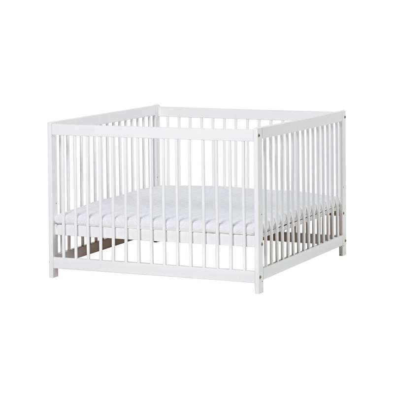 Hoppekids IDA-MARIE Kravlegård m. Madras - Hvid - 3x80x86 cm. Hoppekids IDA-MARIE Kravlegård m. Madras - Hvid - 3x80x86 cm.