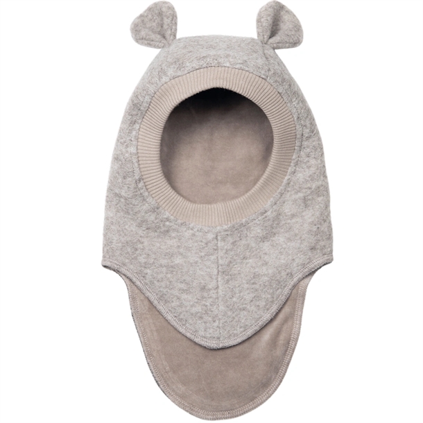 Huttelihut Hue m. ører - Uld/bomuld - 2-lags - Camel Melange Huttelihut Hue m. ører - Uld/bomuld - 2-lags - Camel Melange