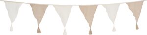 Jabadabado Stofvimpel, Beige/Hvid