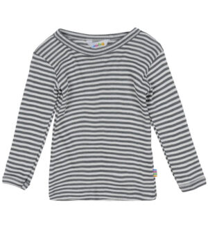 Joha Bluse - Rib - Uld/Silke - Mørkegrå
