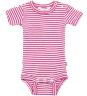 Joha Body k/æ - Rib - Uld/Silke - Off White/Pink