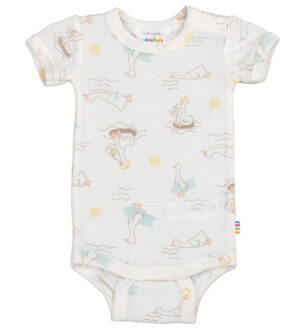 Joha Body k/æ - Uld/Silke - Off White m. Print