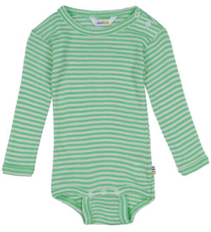 Joha Body l/æ - Rib - Uld/Silke - Off White/Grøn