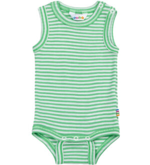 Joha Body u/æ - Rib - Uld/Silke - Off White/Grøn