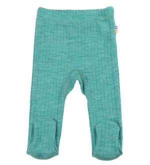Joha Leggings m. Fødder - Uld - Grøn
