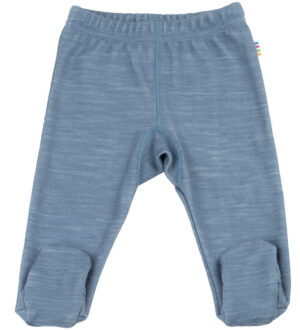 Joha Leggings m. Fødder - Uld/Bambus - Blå