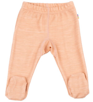 Joha Leggings m. Fødder - Uld/Bambus - Fersken