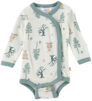 Joha Slå-om Body l/æ - Uld/Bambus - Offwhite m. Skov