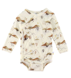Joha Slå-om Body l/æ - Uld/Silke - Off White m. Ørken