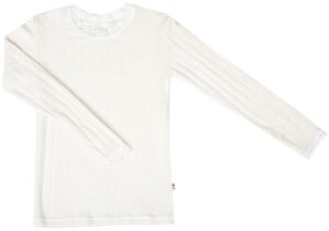 Joha Uld Silke Bluse Pointelle Natur