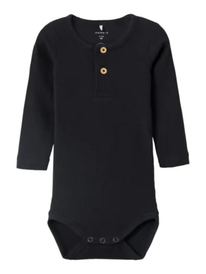 Kab langærmet body - Black - 92