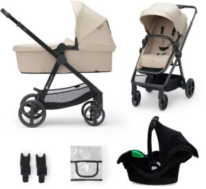Kinderkraft 3-i-1 NEWLY Kombivogn Travelsystem, Sand Beige