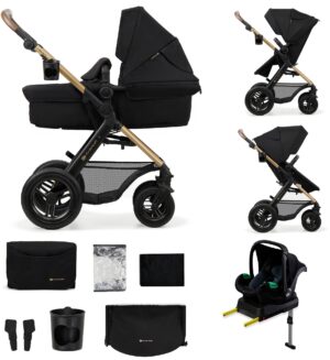 Kinderkraft MOOV 2 4-in-1 Air Duovogn, Pure Black