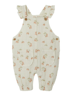 Lil Atelier Biba Loose Overall - Turtledeove/Strawberry - 56 cm
