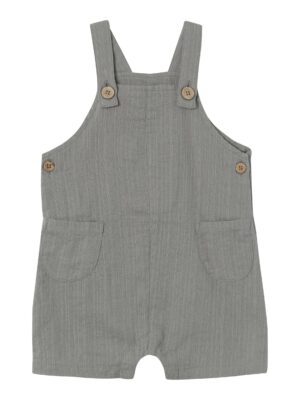 Lil Atelier Hessa Loose Overall Shorts - Frost Gray - 56 cm