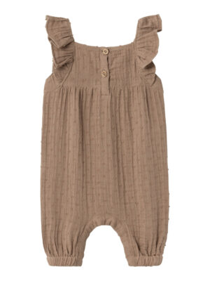 Lil Atelier Lamia Loose Overall - Woodsmoke - 56 cm