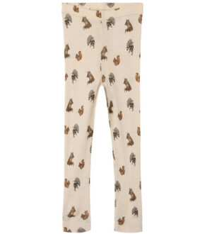 Lil' Atelier Leggings - Uld/Modal - NmnNimo - Sandshell
