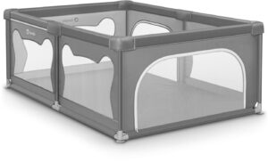 Lionelo WILLOW Kravlegård til Barn & Baby, Grey Concrete