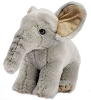 Living Nature Bamse - 15x9 cm - Siddende Elefant Unge - Grå