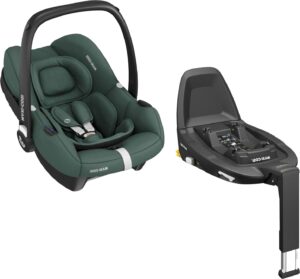 Maxi-Cosi Cabriofix I-Size Autostol Baby inkl. FamilyFix 3 Base, Essential Green