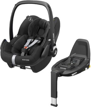Maxi-Cosi Pebble Pro i-Size Autostol Baby Inkl. Family Fix 3 Base, Essential Black