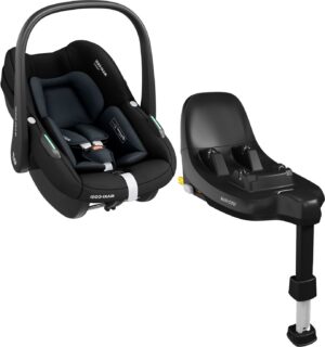 Maxi-Cosi Pebble S Autostol Baby inkl. FamilyFix S Base, Tonal Black