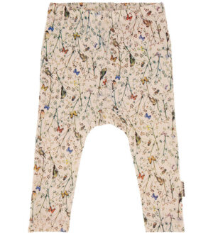 Mikk-Line Leggings - Uld/Bambus - Off-White m. Print