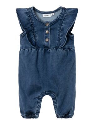Name It Asta Frill Denim Overall - Dark Blue Denim - 50 cm
