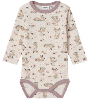 Name It Body l/æ - Uld - NbfWillit - Lilac Ash m. Dådyr