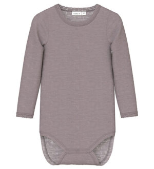 Name It Body l/æ - Uld - Noos - NmfWang - Purple Dove m. Hulmøns