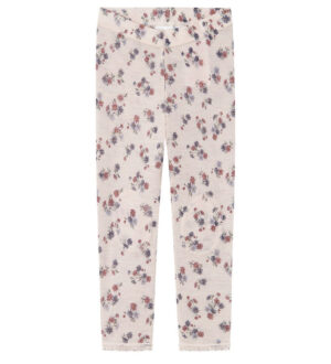 Name It Leggings - Uld - Noos - NmfWang - Lilac Ash m. Hulmønste