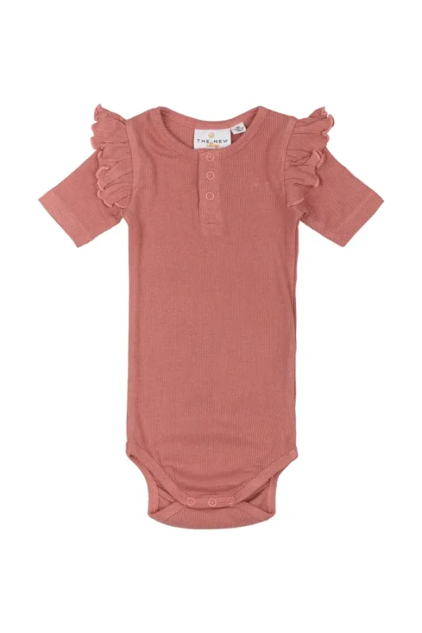 Oriel Rib Body kortærmet - Old rose - 86