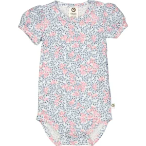 Petit blomstret pufærme body - Balsam cream/ Bubblegum/ Night blue - 80