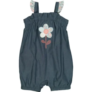 Petit sommerdragt med en blomst - Chambray - 86