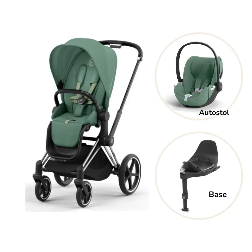 Priam klapvogn inkl. cloud T og base - leaf green/chrome black Priam klapvogn inkl. cloud T og base - leaf green/chrome black