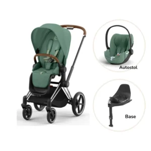 Priam klapvogn inkl. cloud T og base - leaf green/chrome brown PLUS