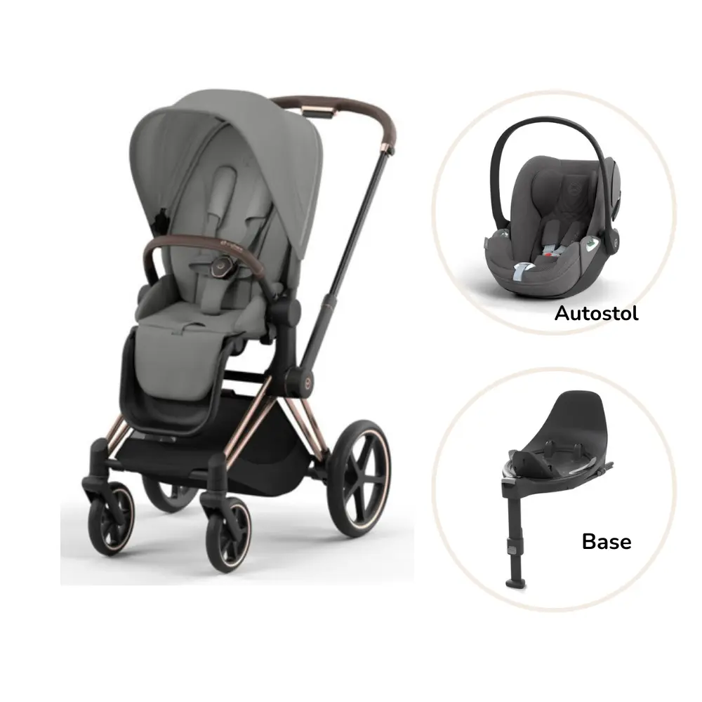 Priam klapvogn inkl. cloud T og base - mirage grey/rosegold PLUS Priam klapvogn inkl. cloud T og base - mirage grey/rosegold PLUS