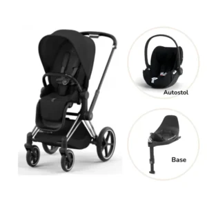 Priam klapvogn inkl. cloud T og base - sepia black/chrome black PLUS