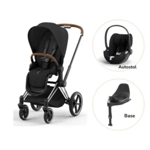 Priam klapvogn inkl. cloud T og base - sepia black/chrome brown